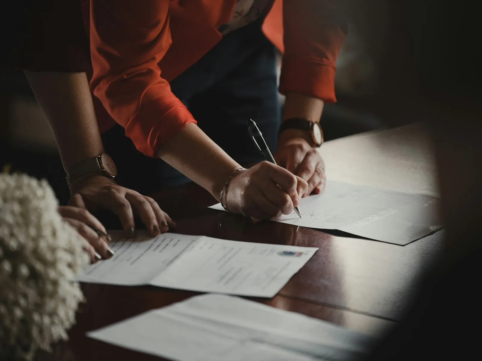 An auditor working through documentation