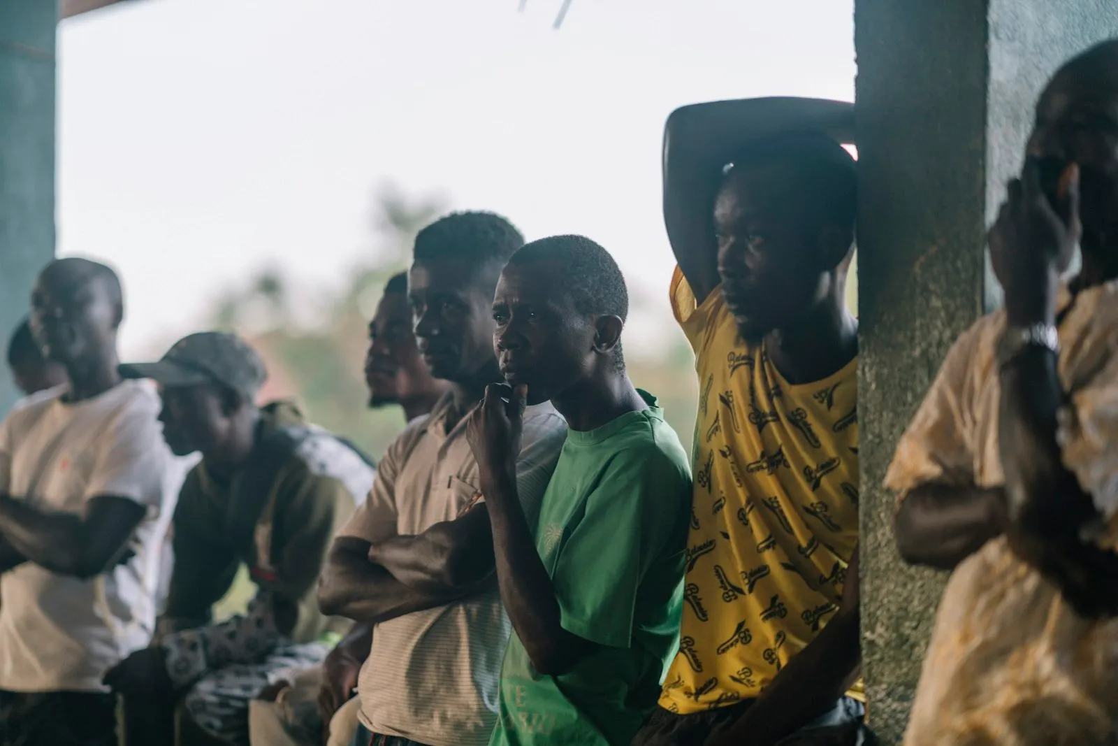 Candidates waiting to sit an examination