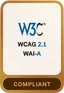 W3C WCAG 2.1 level A compliant
